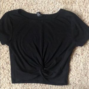 Twisted front crop top